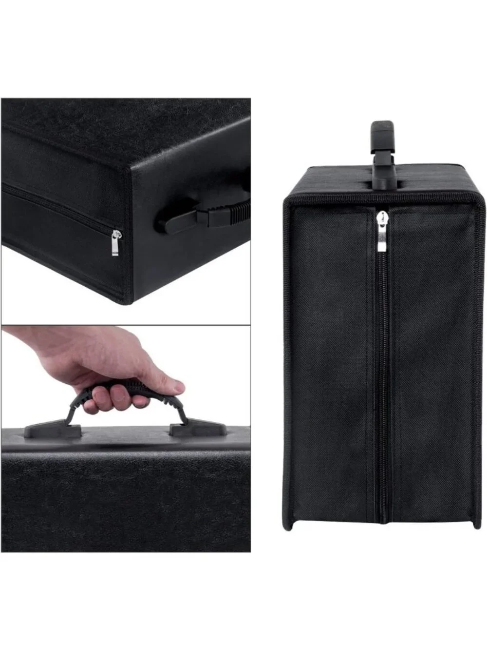 Large Capacity 400 Disc CD/DVD Case Binder - Black PU Storage Organizer